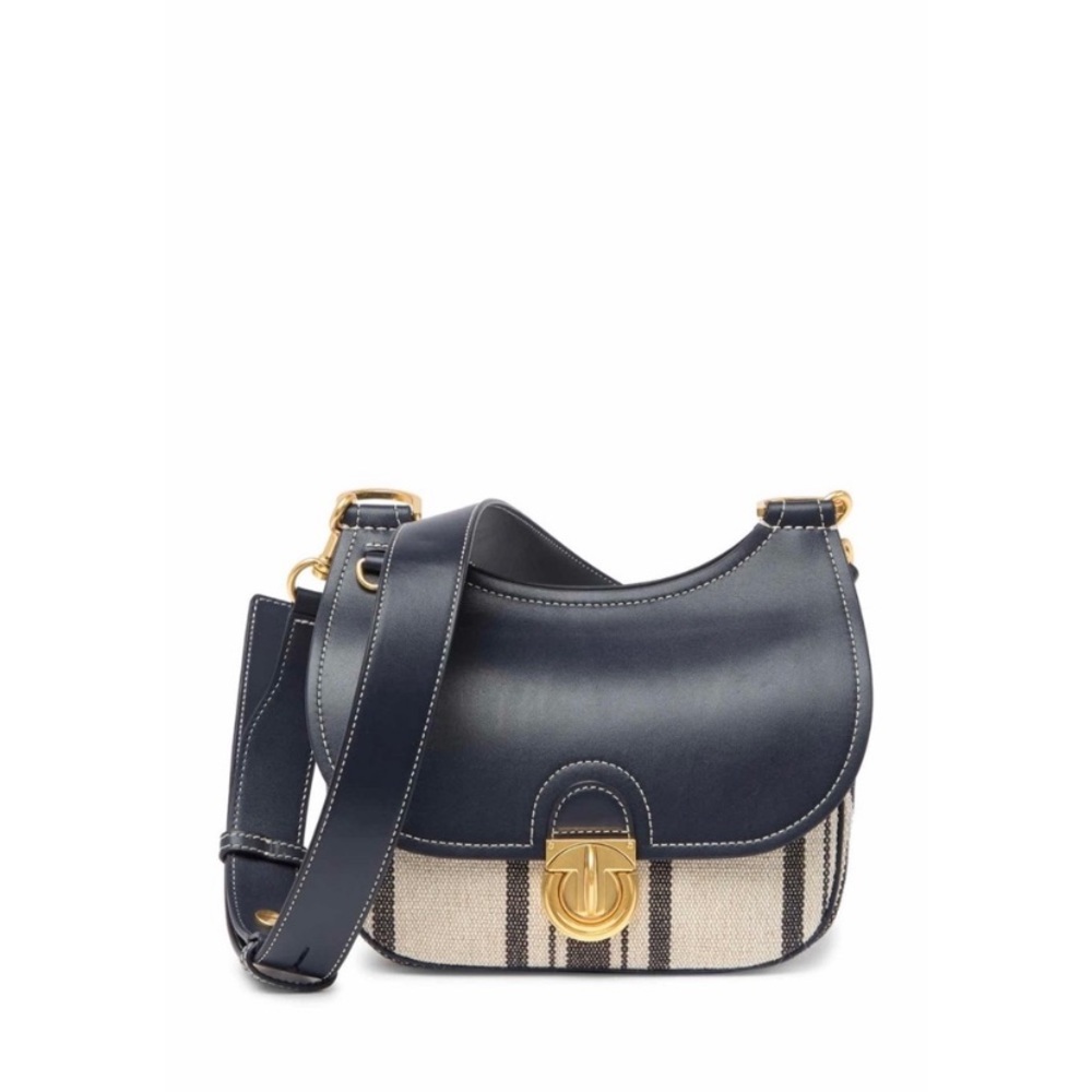 Tory Burch James Awning stripe saddle bag - Picture 2 of 16
